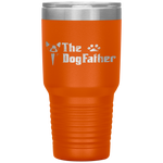 The Dogfather Boston Terrier Dog Dad Father's Day Tumbler Tumblers dad, family- Nichefamily.com