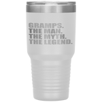 GRAMPS - THE MAN MYTH LEGEND Gift Fathers Day Tumbler Tumblers dad, family- Nichefamily.com