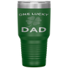 One Lucky Dad - St Patricks Day Retro Father Gift Tumbler Tumblers dad, family- Nichefamily.com