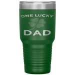 One Lucky Dad - St Patricks Day Retro Father Gift Tumbler Tumblers dad, family- Nichefamily.com