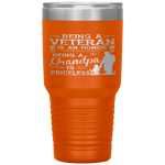 Veteran Grandpa Gift for Grandfather Tumbler Tumblers dad, family- Nichefamily.com