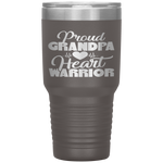 Proud Grandpa Of A Heart Warrior CHD Awareness Gift Tumbler Tumblers dad, family- Nichefamily.com