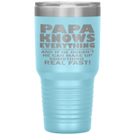 Papa Know Everything Vintage Grandpa Daddy Tumbler Tumblers dad, family- Nichefamily.com