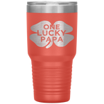 Vintage One Lucky Papa St Patricks Day Irish For Dad Father Tumbler Tumblers dad, family- Nichefamily.com