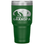 Reel Cool Grandpa Fishing Father's Day Grandpa Gift Tumbler Tumblers dad, family- Nichefamily.com