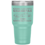 Cool Grandpas Ride MotorCycles - Funny Grand Father Biker Tumbler Tumblers dad, family- Nichefamily.com