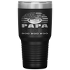 Papa Shark American Flag Fathers Day 4Th Of July Tumbler Tumblers dad, family- Nichefamily.com