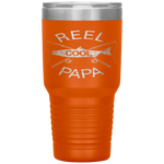 Father's Day Gifts Fishing Reel Cool Papa Dad FUNNY Tumbler Tumblers dad, family- Nichefamily.com