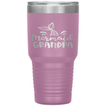 Mermaid Grandpa Funny Grandfather Family Matching Birthday Tumbler Tumblers dad, family- Nichefamily.com