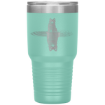 White German shepherd Reflection Funny Father's Day Tumbler Tumblers dad, family- Nichefamily.com