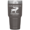 Grandpa Moose  Red Plaid Buffalo Matching Family Pajama Tumbler Tumblers dad, family- Nichefamily.com