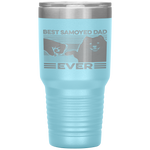 Best Samoyed Dad Ever Retro Vintage Father's Day Gift Tumbler Tumblers dad, family- Nichefamily.com