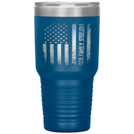 God Family Steelers Pro Us Flag Father's Day Dad Gift Tumbler Tumblers dad, family- Nichefamily.com