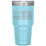 God Family Steelers-Pro Us Flag Father's Day Dad Gift Tumbler Tumblers dad, family- Nichefamily.com