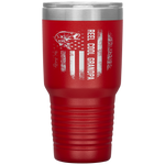 Reel Cool Grandpa Vintage Flag Fishing Father's Day Tumbler Tumblers dad, family- Nichefamily.com