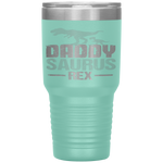 Daddysaurus Rex Father's Day Dinosaur Daddy Funny Tumbler Tumblers dad, family- Nichefamily.com