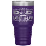 I Have Two Titles Dad Father-In-Law Funny Fathers Day Gift Tumbler Tumblers dad, family- Nichefamily.com