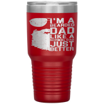 Bearded Dad Funny Beard Humor Father's Day Gift Idea Tumbler Tumblers dad, family- Nichefamily.com