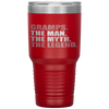 GRAMPS - THE MAN MYTH LEGEND Gift Fathers Day Tumbler Tumblers dad, family- Nichefamily.com