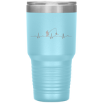 Father's Day Fishing Gift Heartbeat Fisherman Grandpa Tumbler Tumblers dad, family- Nichefamily.com