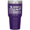 Boots Or Bows Grandpa Gender Reveal Baby Shower Announcement Tumbler Tumblers dad, family- Nichefamily.com