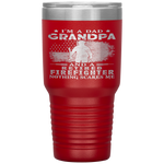 I'm Dad Grandpa Retired Firefighter Nothing Scares Me Tumbler Tumblers dad, family- Nichefamily.com