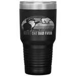Best Cat Dad Ever Paw Fist Bump Funny Fathers Day Tumbler Tumblers dad, family- Nichefamily.com