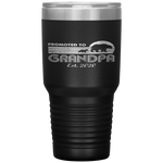 Promoted to Grandpa Est 2020 First Time New Grandpa Bear Tumbler Tumblers dad, family- Nichefamily.com