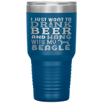 Beagle Dad Funny Father's Day Dog Lover Gift Beer Tumbler Tumblers dad, family- Nichefamily.com