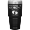 Vintage Promoted to Grandpa 2020 Soon to be Papa Baby Feet Tumbler Tumblers dad, family- Nichefamily.com