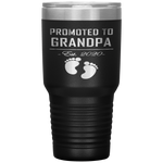 Vintage Promoted to Grandpa 2020 Soon to be Papa Baby Feet Tumbler Tumblers dad, family- Nichefamily.com