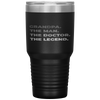 Physician Grandpa The Man Doctor Legend Distressed Gift Tumbler Tumblers dad, family- Nichefamily.com