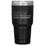 Physician Grandpa The Man Doctor Legend Distressed Gift Tumbler Tumblers dad, family- Nichefamily.com