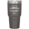 Father's Day Truck Driver Tough Enough Female Trucker Crazy Tumbler Tumblers dad, family- Nichefamily.com