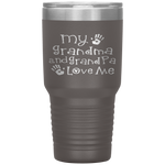 Kids Grandma And Grandpa Love Me Grandchild Tumbler Tumblers dad, family- Nichefamily.com