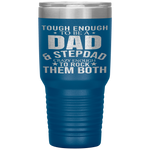 Step-Dad And Dad Fathers Day Funny DAD Gift Tumbler Tumblers dad, family- Nichefamily.com
