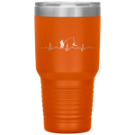 Father's Day Fishing Gift Heartbeat Fisherman Grandpa Tumbler Tumblers dad, family- Nichefamily.com