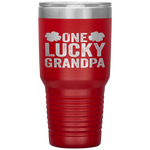 One Lucky Grandpa Clover Men St Patricks Day Grandfather Tumbler Tumblers dad, family- Nichefamily.com