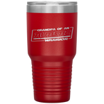 Autistic Autism Awareness Warrior Grandpa Papa Tumbler Tumblers dad, family- Nichefamily.com