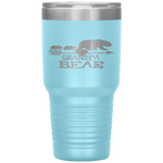 Red Plaid Grandpa Bear Two Cubs Matching Buffalo Pajama Xmas Tumbler Tumblers dad, family- Nichefamily.com