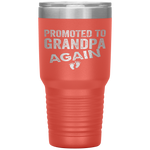 Promoted to Grandpa Again Dad Pregnancy Announcement Funny Tumbler Tumblers dad, family- Nichefamily.com