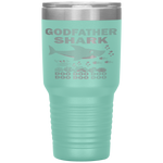 Godfather Shark Fathers Day Gift Godfather Shark Doo Tumbler Tumblers dad, family- Nichefamily.com