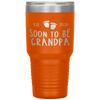 Soon To Be Grandpa Est 2020 Foot Print Family Pregnancy Gift Tumbler Tumblers dad, family- Nichefamily.com