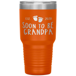 Soon To Be Grandpa Est 2020 Foot Print Family Pregnancy Gift Tumbler Tumblers dad, family- Nichefamily.com