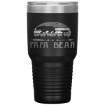 Papa Bear Vintage Daddy Wildling Father's Day Dad Tumbler Tumblers dad, family- Nichefamily.com