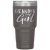 Grandpa Says Girl Gender Reveal Announcement Party Tumbler Tumblers dad, family- Nichefamily.com