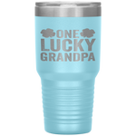 One Lucky Grandpa Clover Men St Patricks Day Grandfather Tumbler Tumblers dad, family- Nichefamily.com