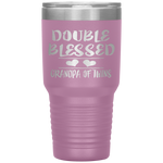 Double Blessed Grandpa Of Twins Grandfather Gift Tumbler Tumblers dad, family- Nichefamily.com