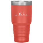 Father's Day Fishing Gift Heartbeat Fisherman Grandpa Tumbler Tumblers dad, family- Nichefamily.com