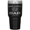 One Lucky Dad - St Patricks Day Retro Father Gift Tumbler Tumblers dad, family- Nichefamily.com